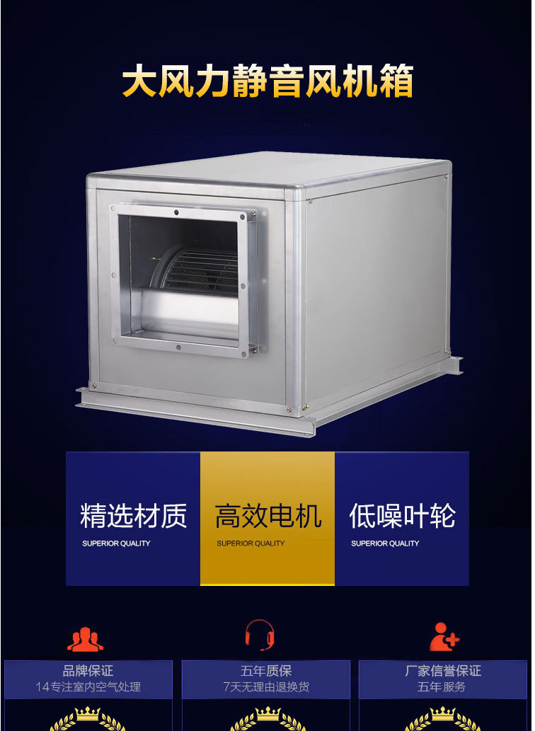低噪音柜式離心風機箱